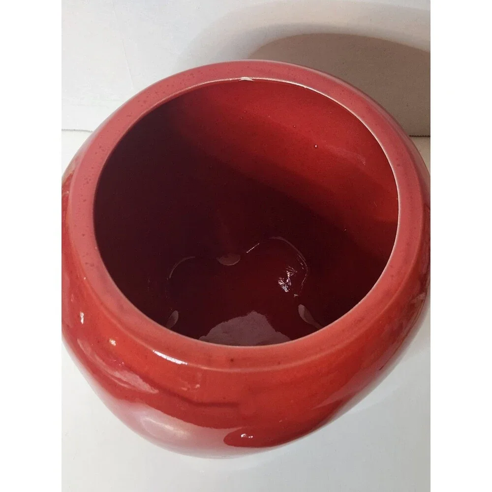 Rare Vintage Large Red Apple Cookie Jar